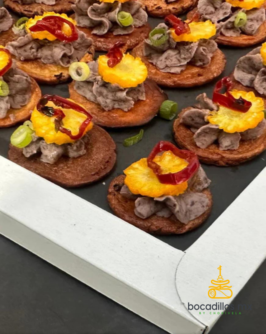 Crocante de frijol negro y garbanzo