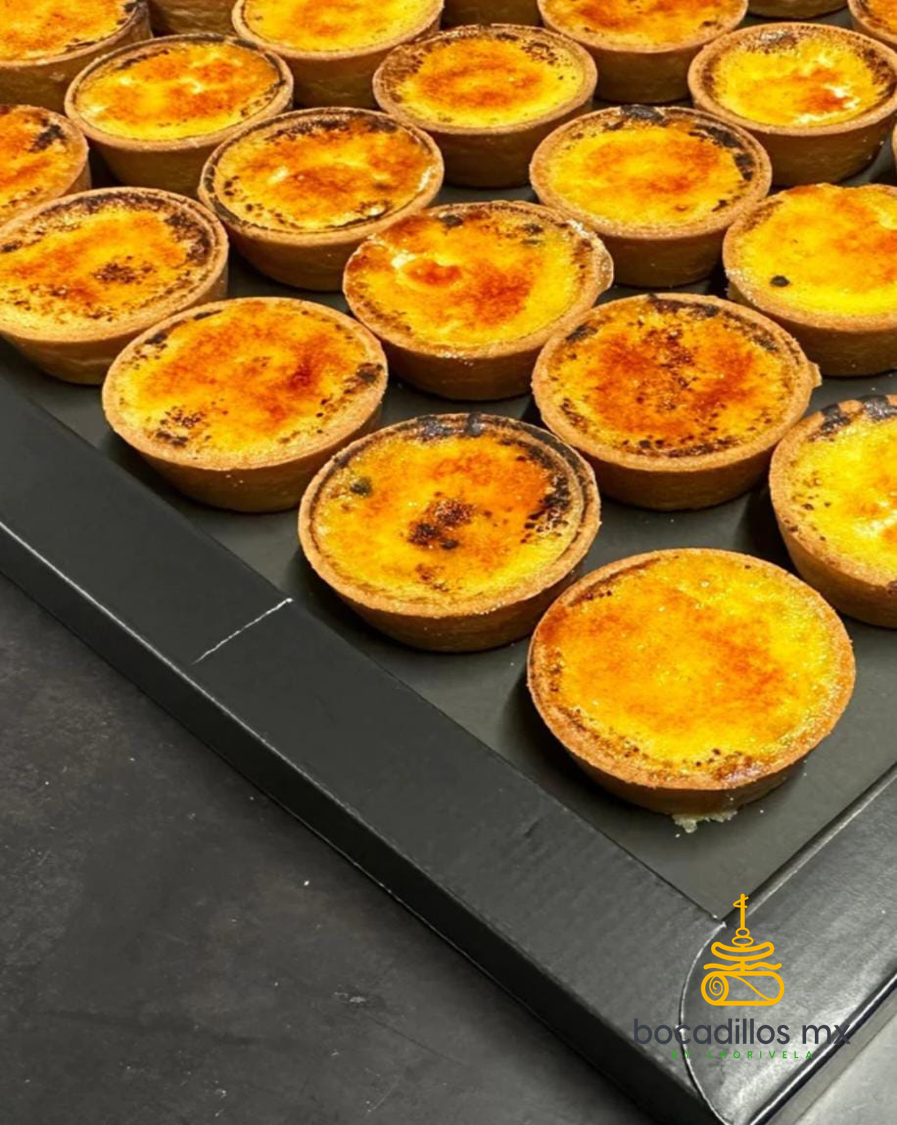 Tartaletas de crema brulée de maracuyá